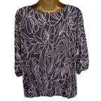 Phase Eight Grey Jacquard Batwing Top UK 12