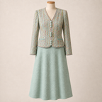 AnnaBelinda Rare Vintage Spearmint Textured Skirt Suit UK 14