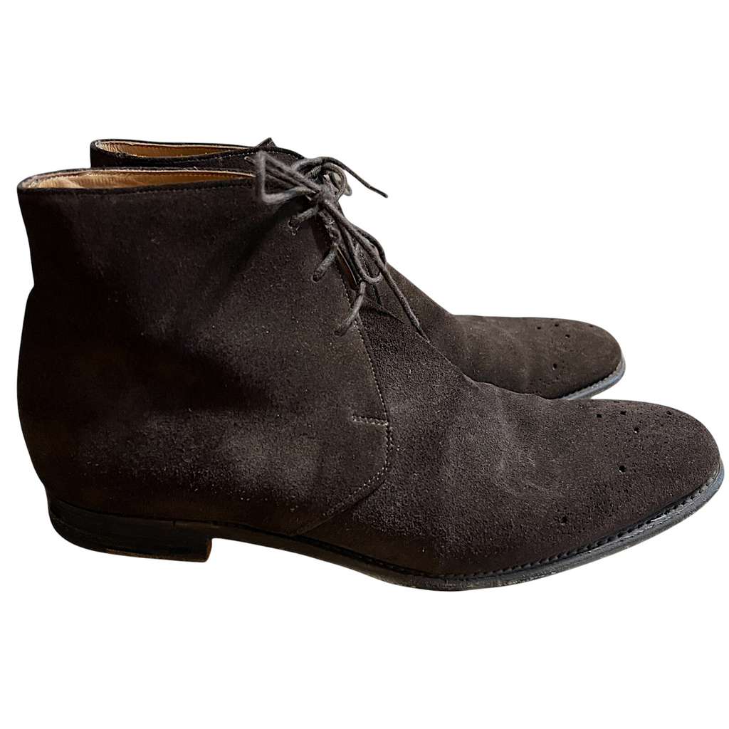 Cheaney Paul Smith British Collection Brown Suede Brogue Boots UK 9
