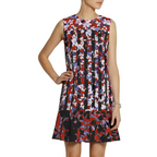 Peter Pilotto Target Red White Blue Crepe Dress UK 14