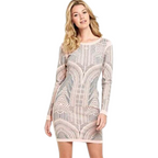 Miss Selfridge Blush Pink Beaded Dress UK 12/14
