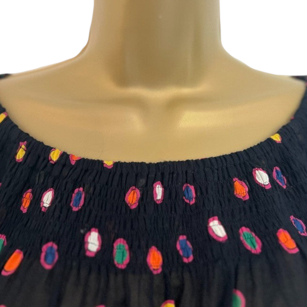 French Connection Multi Coloured Spotted Smock Top UK 8