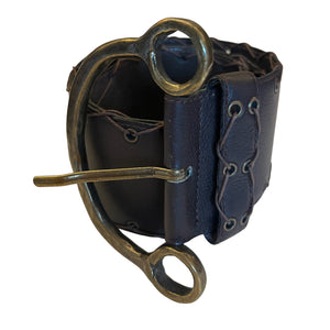 Avion Vintage 80s Brown Leather Buckle Belt