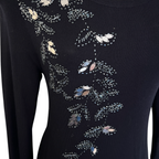Clements Ribeiro Navy Embellished Jumper Dress UK 10