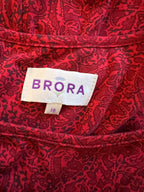 Brora Red Paisley Print Jersey Dress UK 16