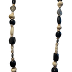 Vintage Black & Ivory Mixed Bead Necklace