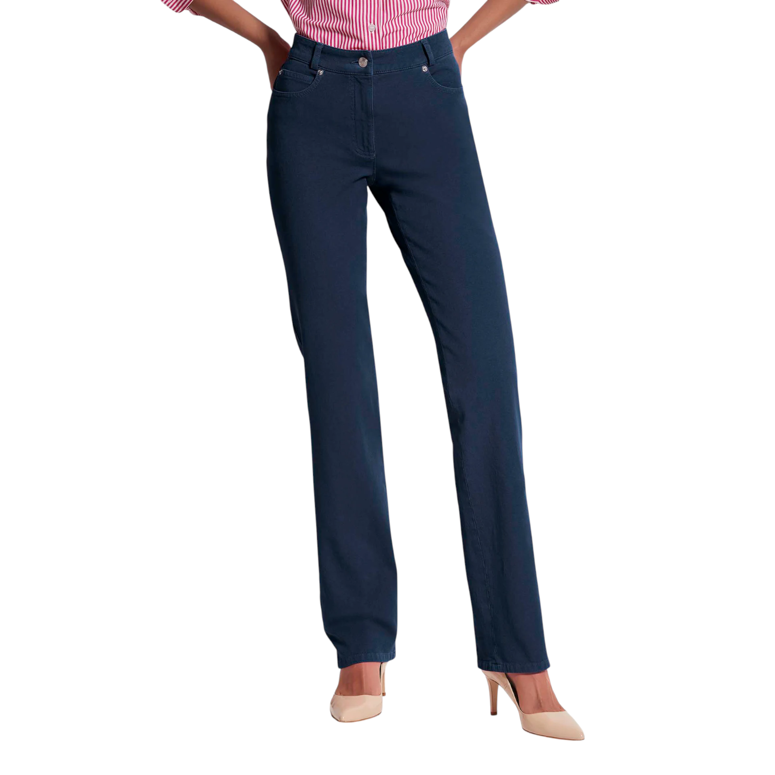 MADELEINE Navy Straight Leg M-jeans UK 14