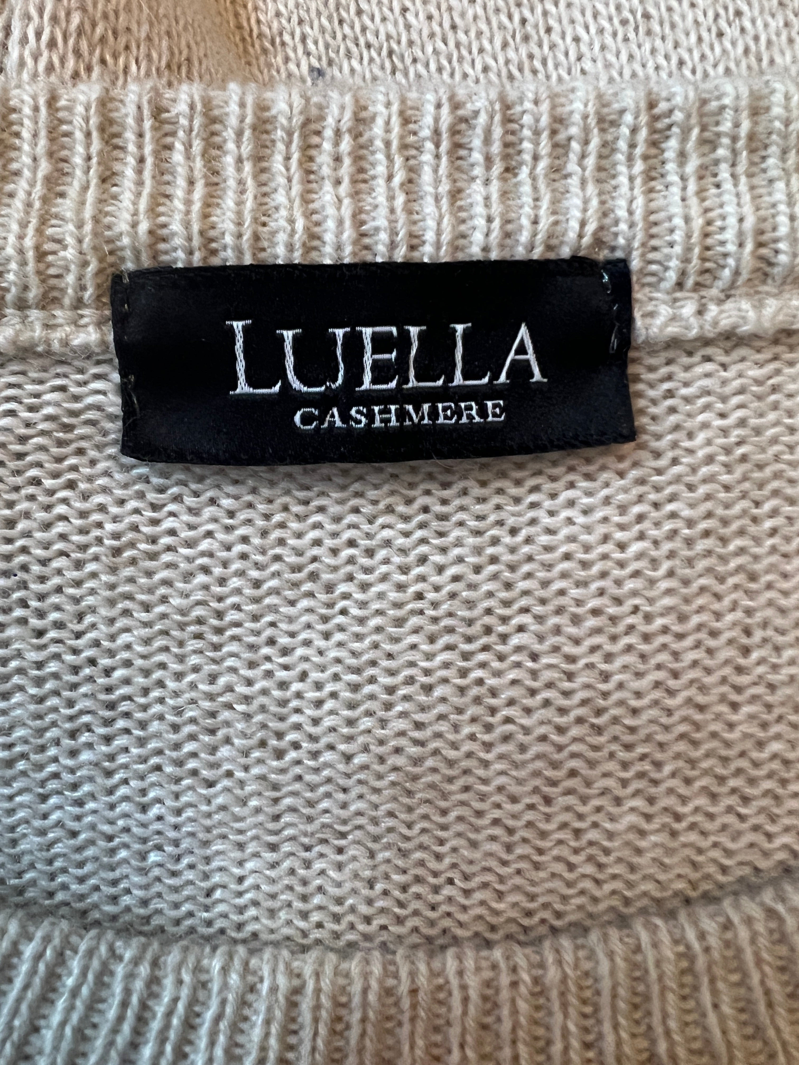Luella Oatmeal Cashmere & Merino Wool Jumper UK 16