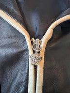 Gianni Versace Vintage Brown & Cream Lambs Leather Jacket UK 12