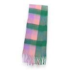 Fluffy Check Print Winter Scarf: Old School