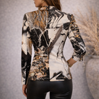 Roberto Naldi Abstract Print Fitted Jacket UK 10/12