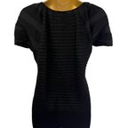 Karen Millen Black Sparkle Cashmere Wool Ribbed Top UK 8