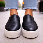 Whistles Black Slip On Platform Leather Trainers UK 7