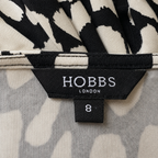 Hobbs Black & Cream Jersey Maxi Dress UK 8