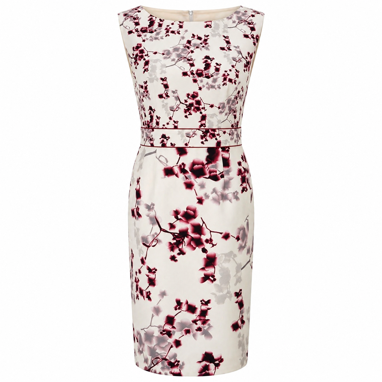 Phase Eight Hana Cream & Pink Blossom Dress UK 18