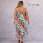 Topshop Multicoloured Floral Dress UK 16