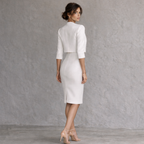 John Charles White Gold Beaded Organza Wedding Dress Suit UK 14