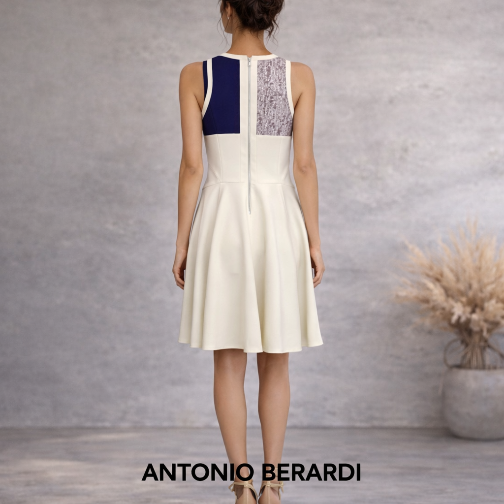 Antonio Berardi 2013 Spring Collection Lemon Mix Skater Dress UK 8