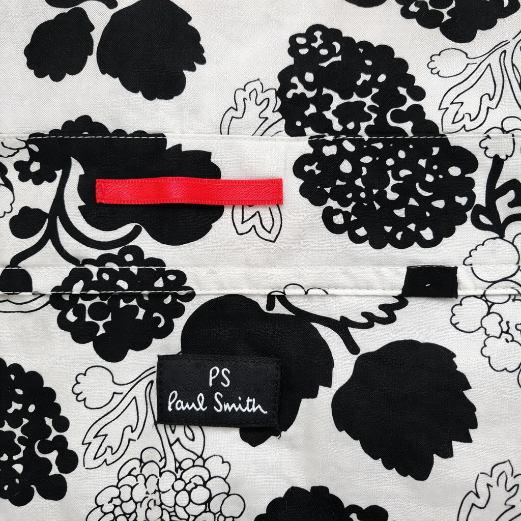 Paul Smith PS Black & White Floral Print Shirt XL