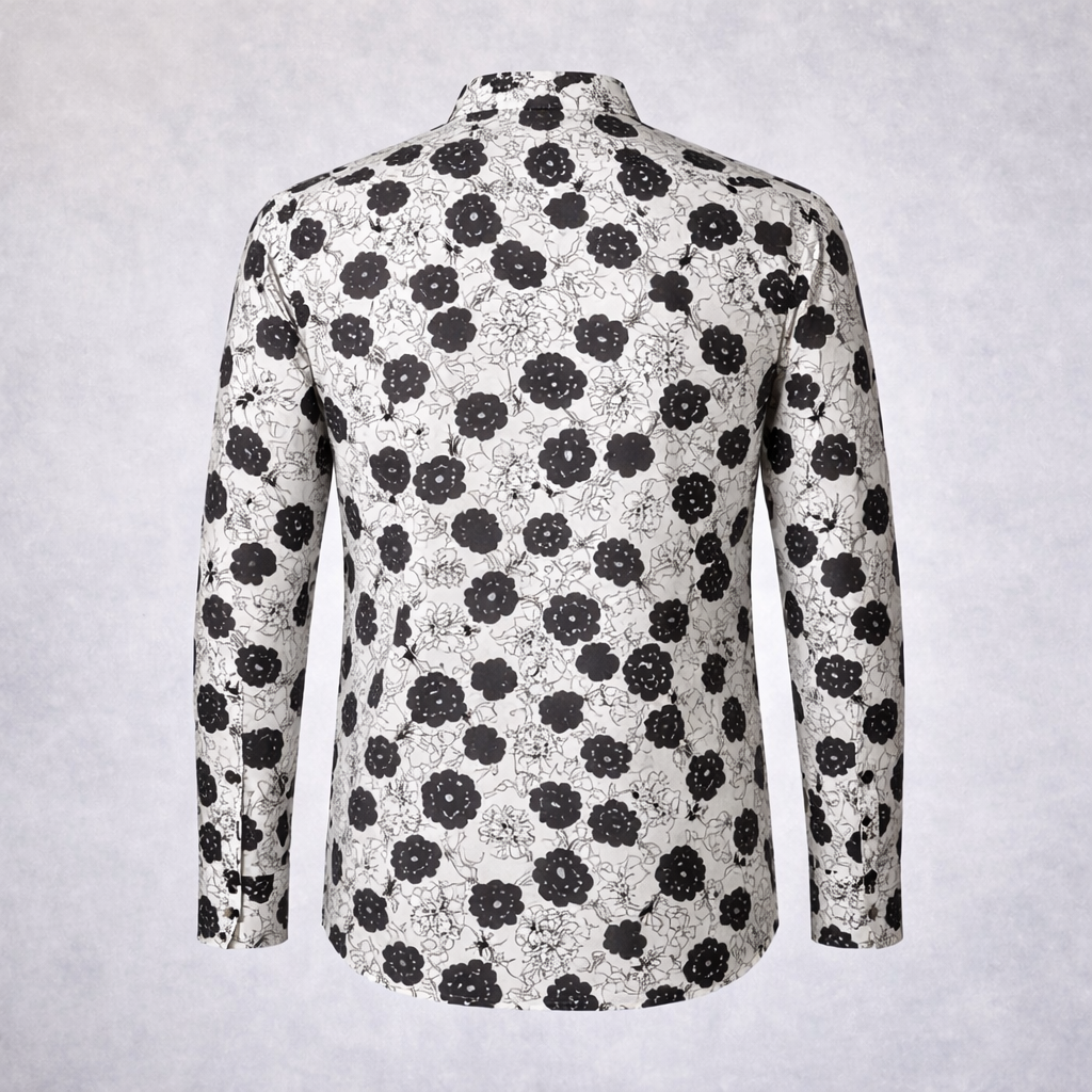 Paul Smith PS Black & White Floral Print Shirt XL