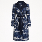 Weekend Max Mara Reversible Coat, Navy & White UK 14