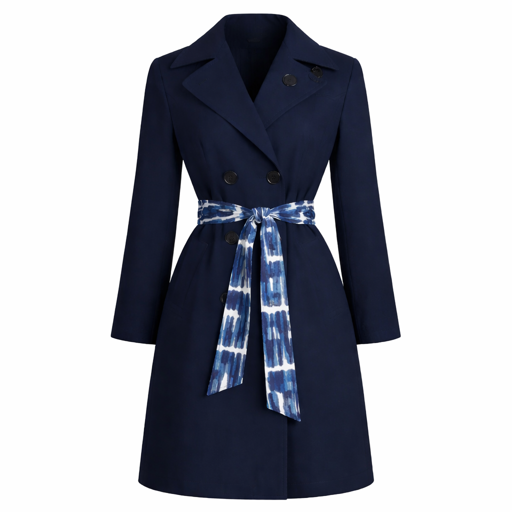 Weekend Max Mara Reversible Coat, Navy & White UK 14