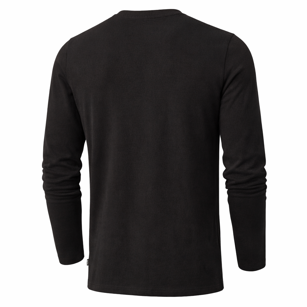 Superdry Long-Sleeve Black Cotton Logo T-Shirt Size L