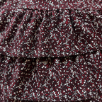 MICHAEL Michael Kors Burgundy Leaf Print Tiered Dress – UK 12
