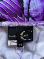 Just Cavalli Purple Silky Summer  Dress UK 12 Designer
