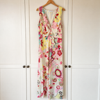 Gérard Darel Multicoloured Silk Maxi Slip Dress EU 42 UK 14