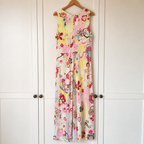 Gérard Darel Multicoloured Silk Maxi Slip Dress EU 42 UK 14