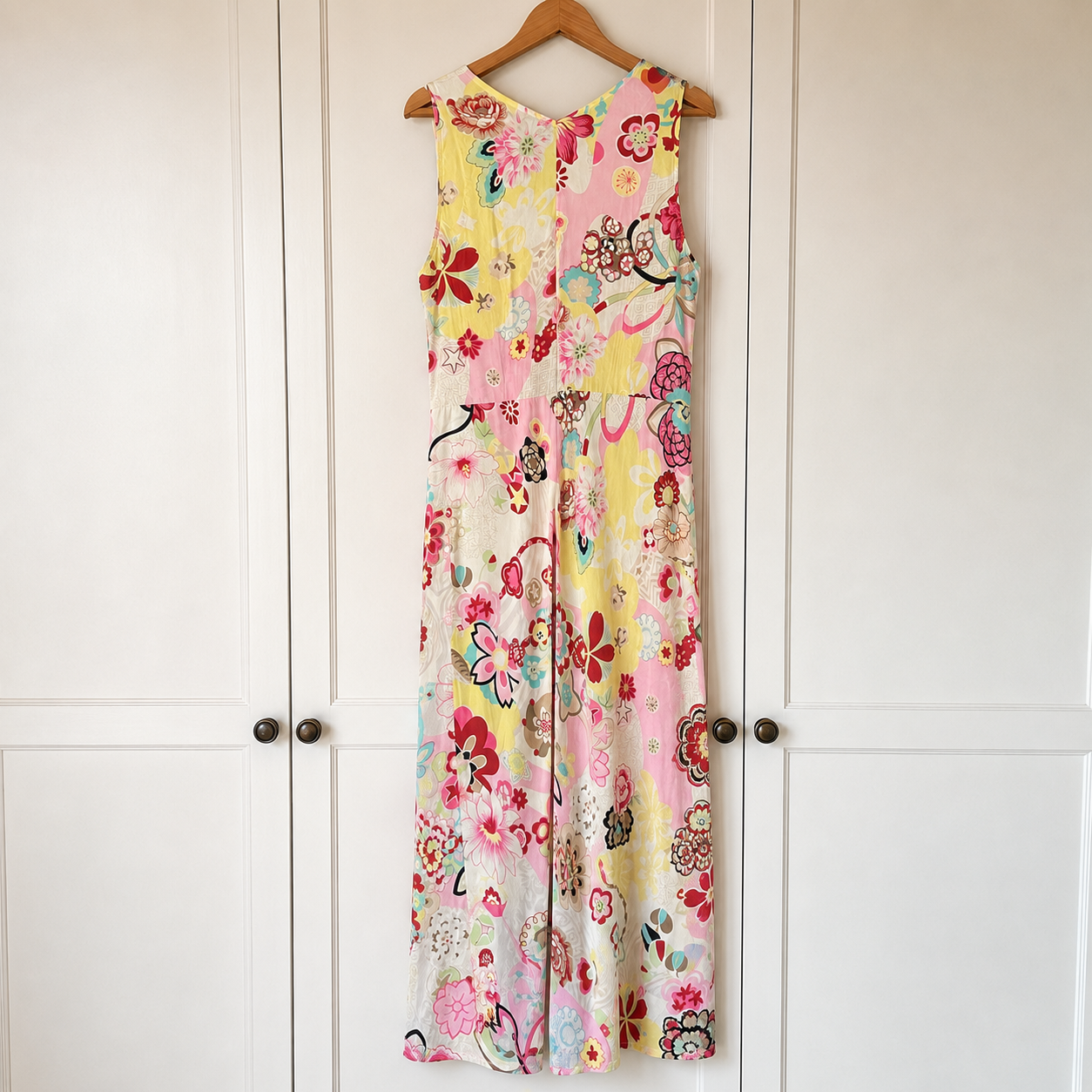 Gérard Darel Multicoloured Silk Maxi Slip Dress EU 42 UK 14