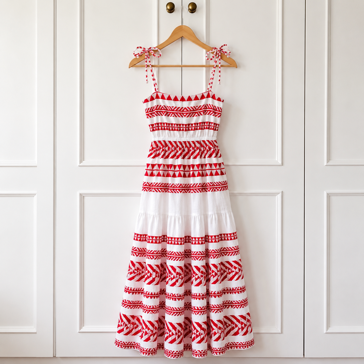 Lipsy Aztec Embroidered Cotton Maxi Dress UK 6 NWT