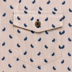 Ted Baker Men's Paisley Print Shirt Pink Stripe Size L