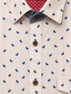 Ted Baker Men's Paisley Print Shirt Pink Stripe Size L
