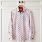 Ted Baker Men's Paisley Print Shirt Pink Stripe Size L