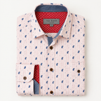 Ted Baker Men's Paisley Print Shirt Pink Stripe Size L