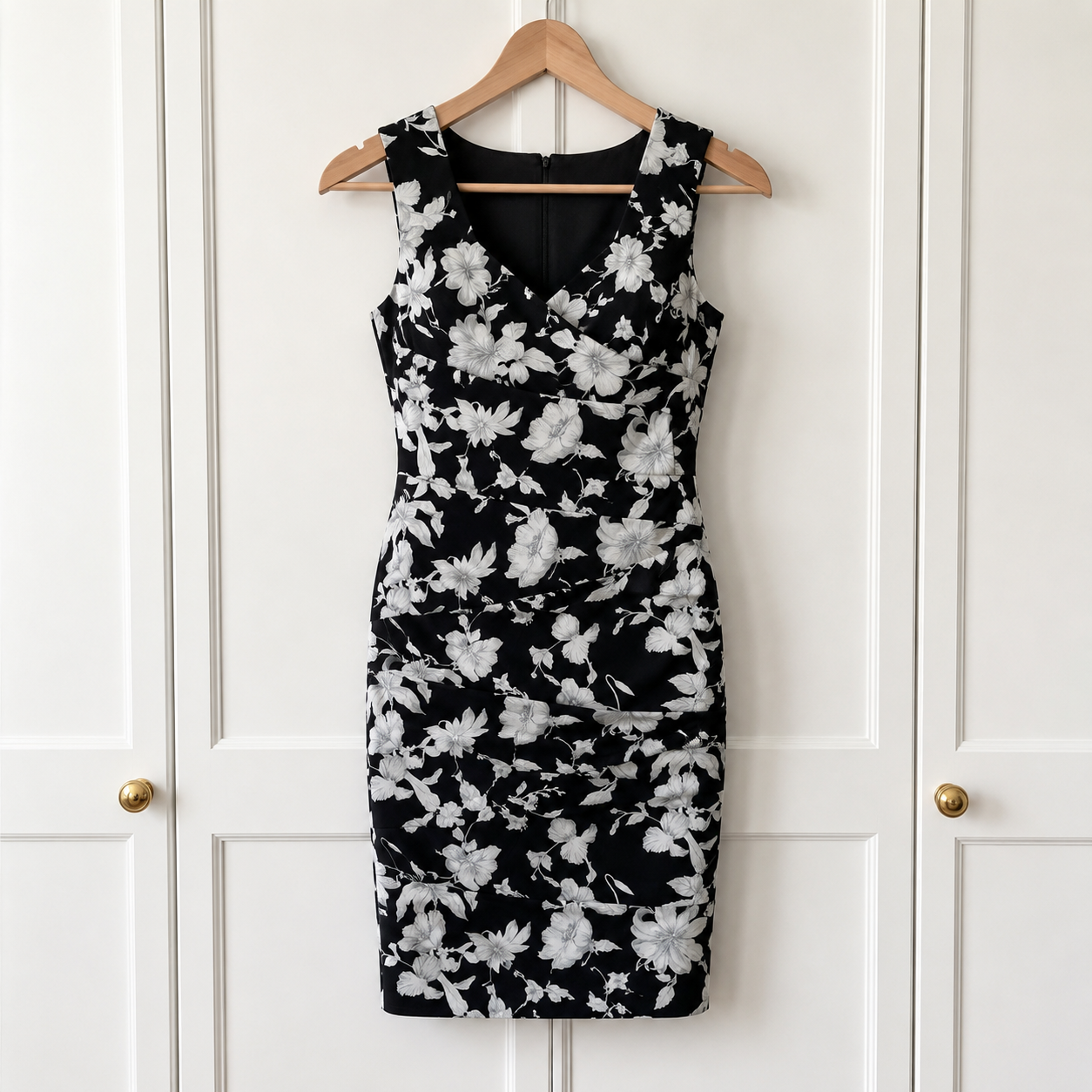 White House Black Market Floral Sheath Dress UK 10 US 6
