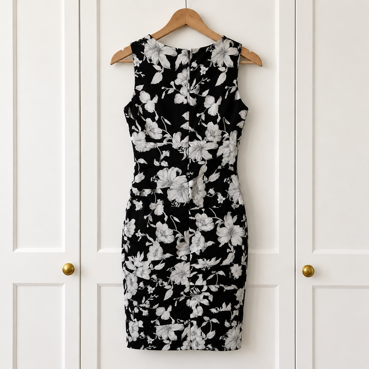 White House Black Market Floral Sheath Dress UK 10 US 6
