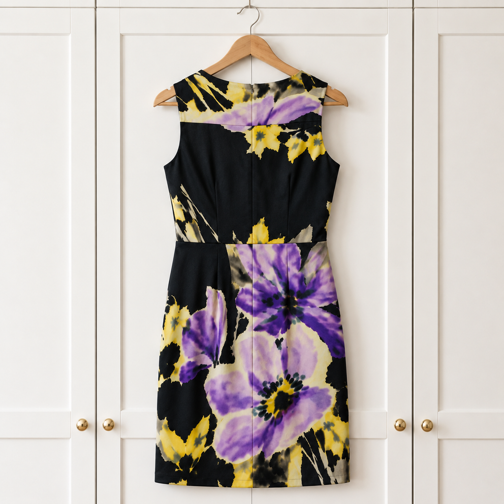 Coast Satin Floral Cocktail Occasion Dress UK 8
