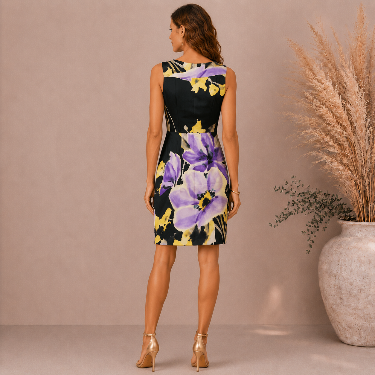 Coast Satin Floral Cocktail Occasion Dress UK 8