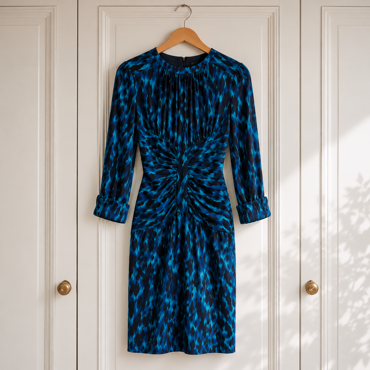 Whistles Blue Silk Dress UK 10