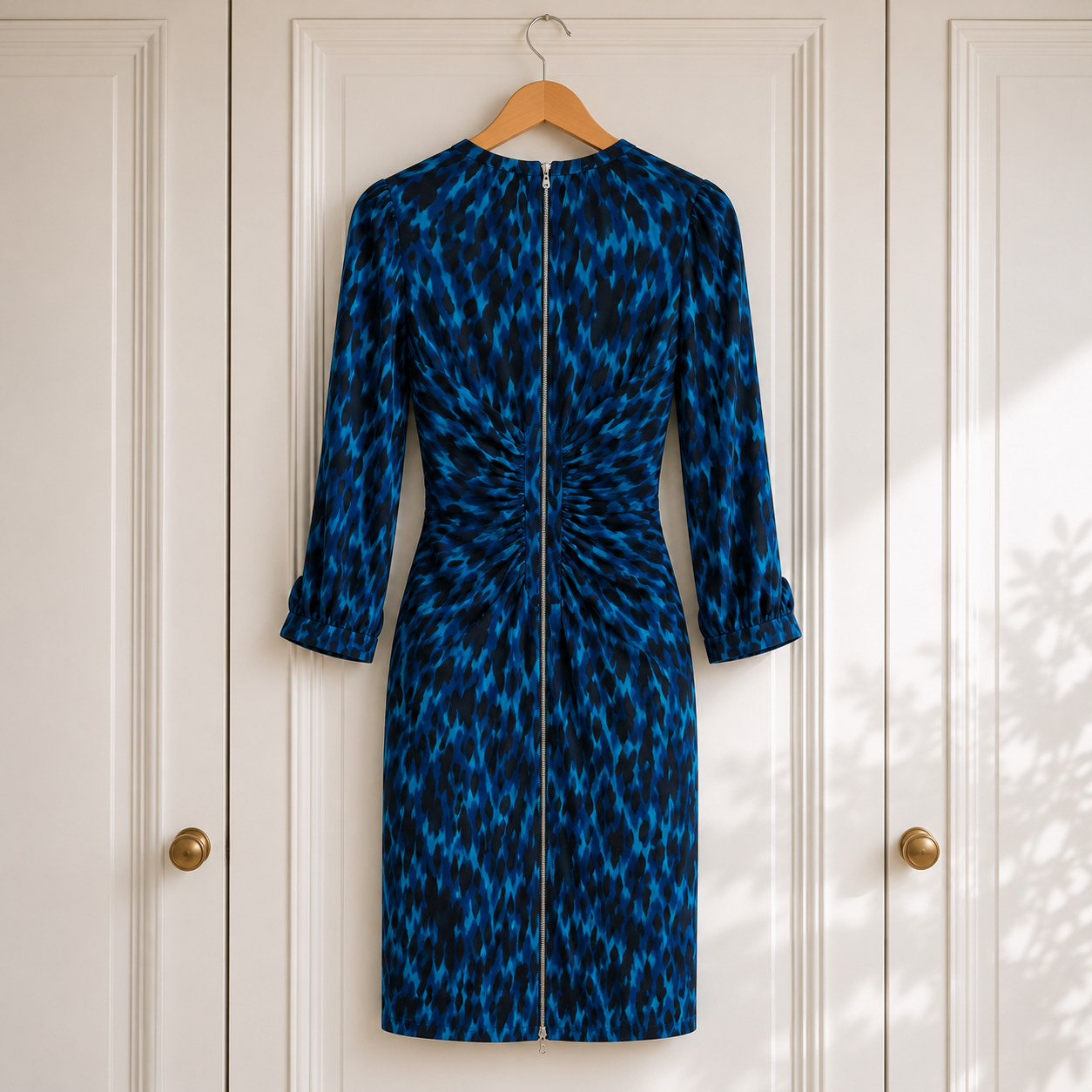 Whistles Blue Silk Dress UK 10