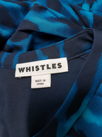 Whistles Blue Silk Dress UK 10