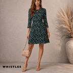 Whistles Angelica Bell Flower Dress UK 8