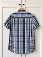 Diesel Men's Blue Check Plaid Shirt Size L