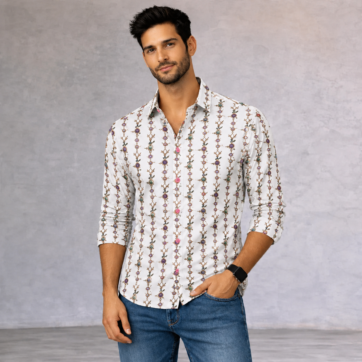 Coton Doux Mens Shirt Size 41/16 Large