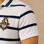 Polo Ralph Lauren Striped Polo Shirt White Navy Size S