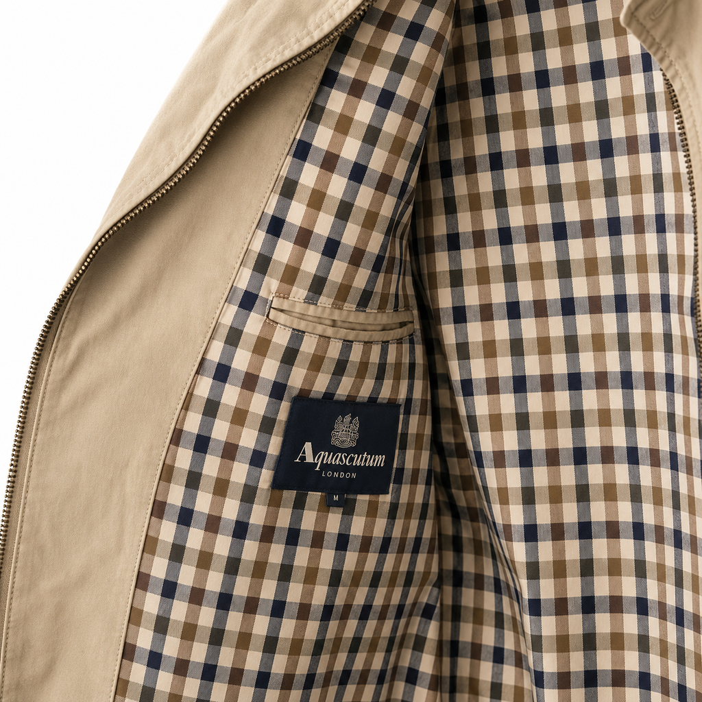 Aquascutum Mens Vintage Harrington Jacket Beige Size M