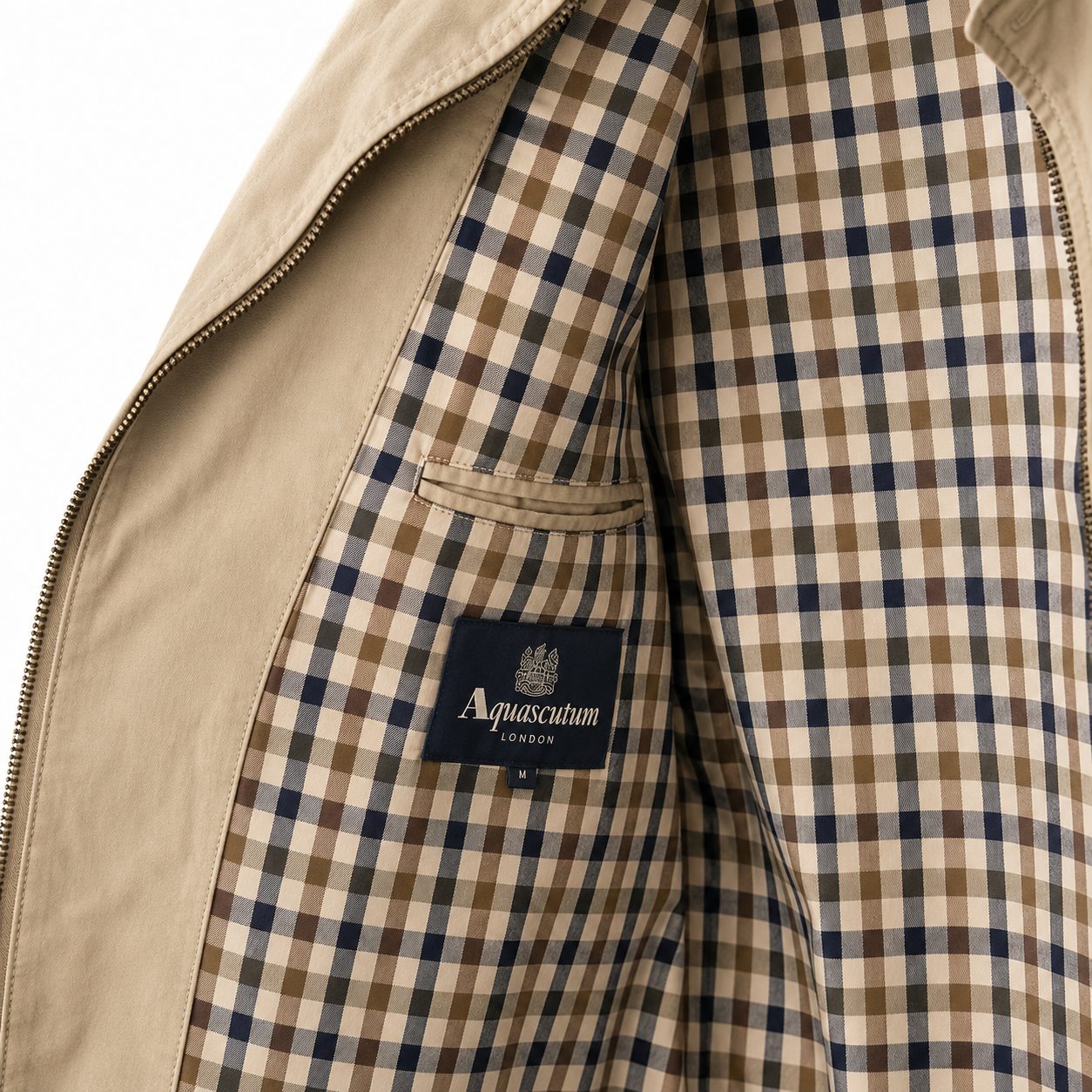 Aquascutum Mens Vintage Harrington Jacket Beige Size M